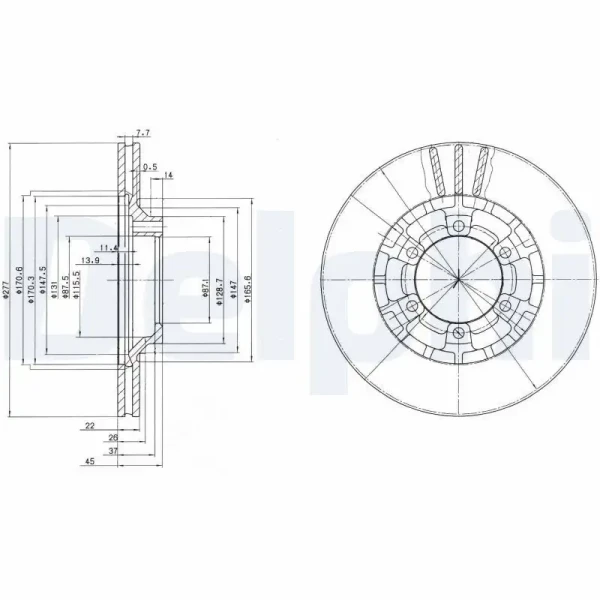 Delphi Ön Fren Diski – BG2561