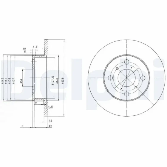 Delphi Ön Fren Diski – BG2597 ürün görseli