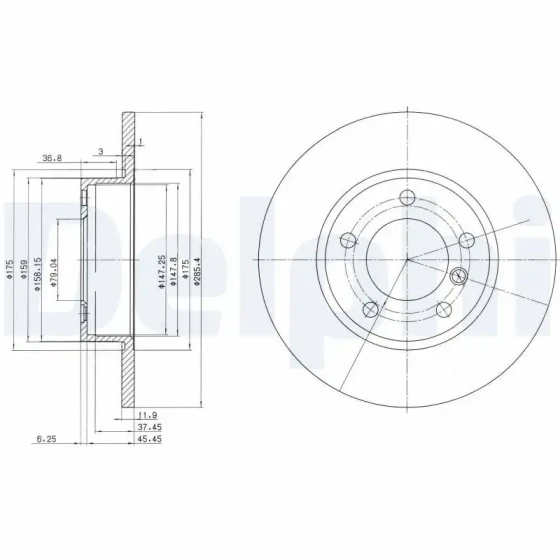 Delphi Ön Fren Diski – BG2622 ürün görseli