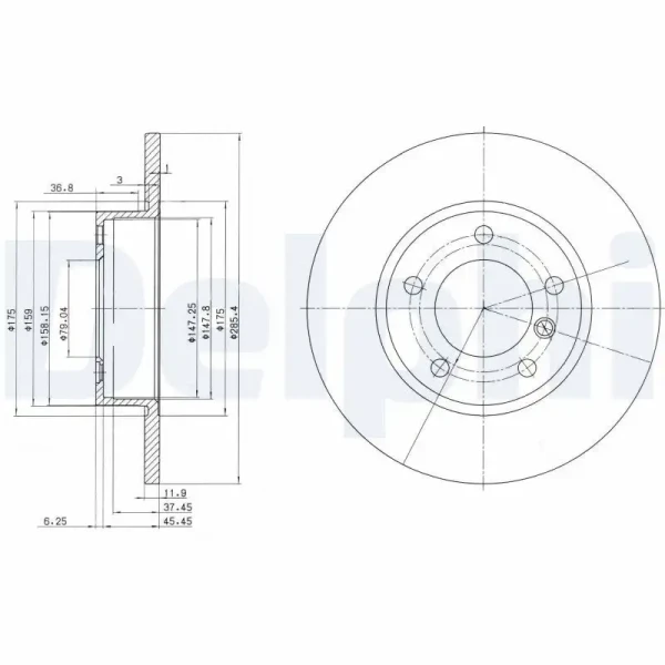 Delphi Ön Fren Diski – BG2622