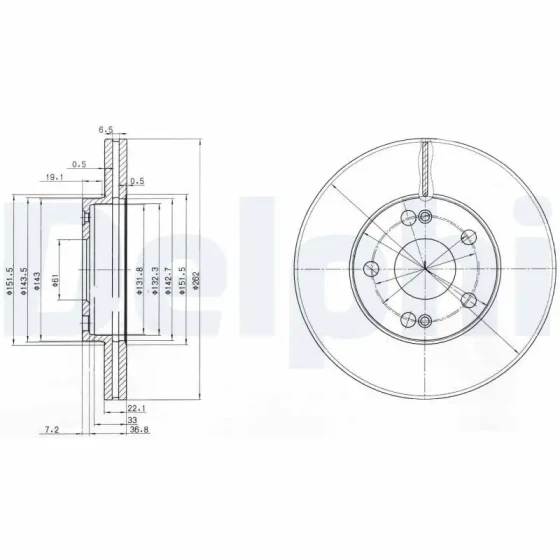 Delphi Ön Fren Diski – BG2695 ürün görseli