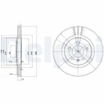 Delphi Ön Fren Diski – BG2713 / OEM 1H0615301A