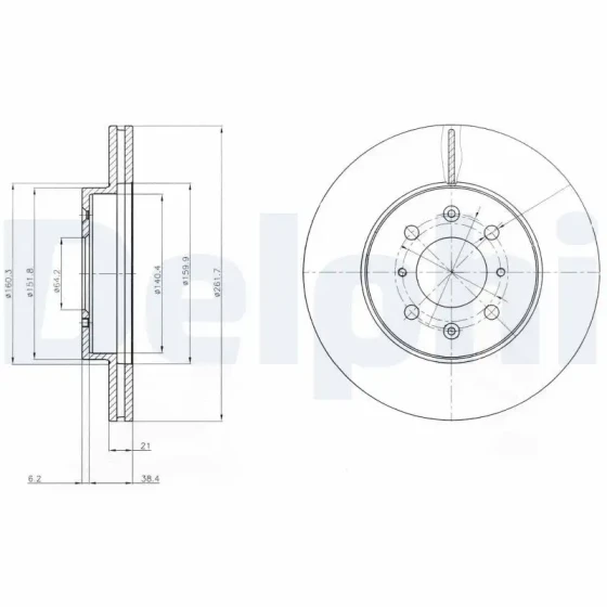 Delphi Ön Fren Diski – BG2759 ürün görseli