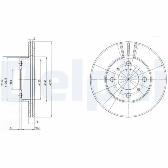Delphi Ön Fren Diski – BG2810 ürün görseli