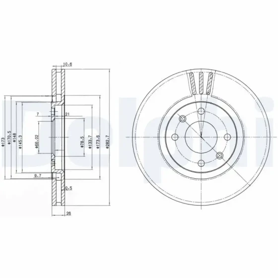 Delphi Ön Fren Diski – BG2872 ürün görseli