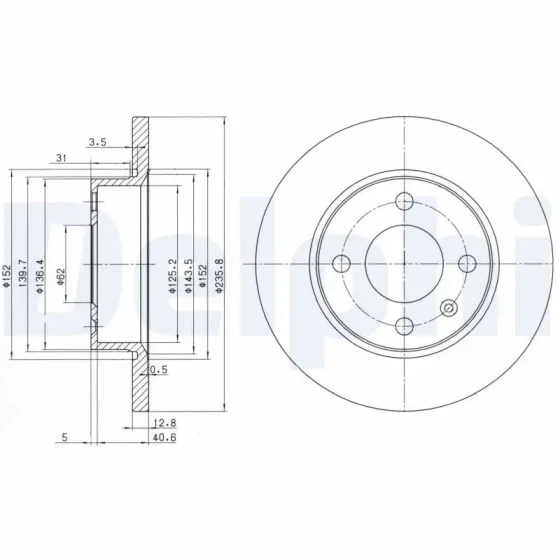 Delphi Ön Fren Diski – BG2910 / OEM 6U0615301 ürün görseli