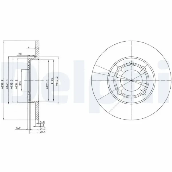 Delphi Ön Fren Diski – BG2911 / OEM 6N0615301