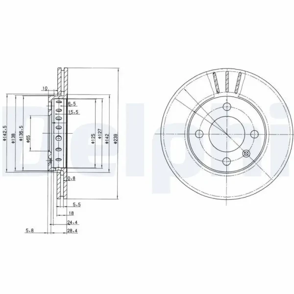 Delphi Ön Fren Diski – BG2982 / OEM 6N0615301F