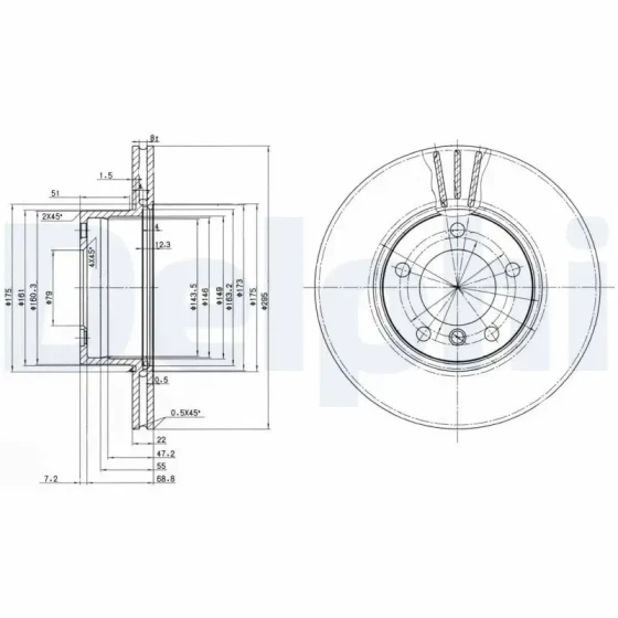 Delphi Ön Fren Diski – BG3043 ürün görseli