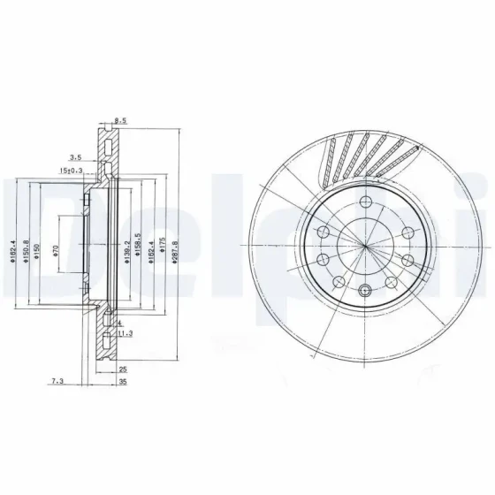 Delphi Ön Fren Diski – BG3142 ürün görseli