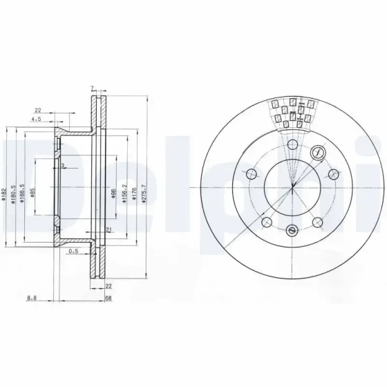 Delphi Ön Fren Diski – BG3236 ürün görseli