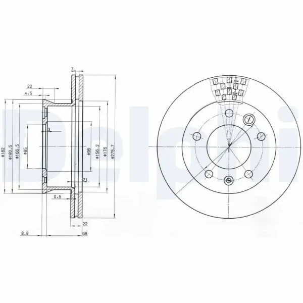 Delphi Ön Fren Diski – BG3236