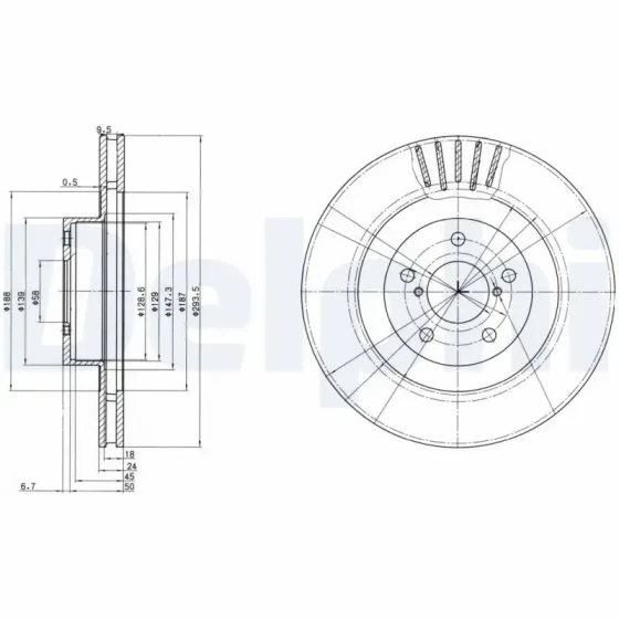 Delphi Ön Fren Diski – BG3413 ürün görseli