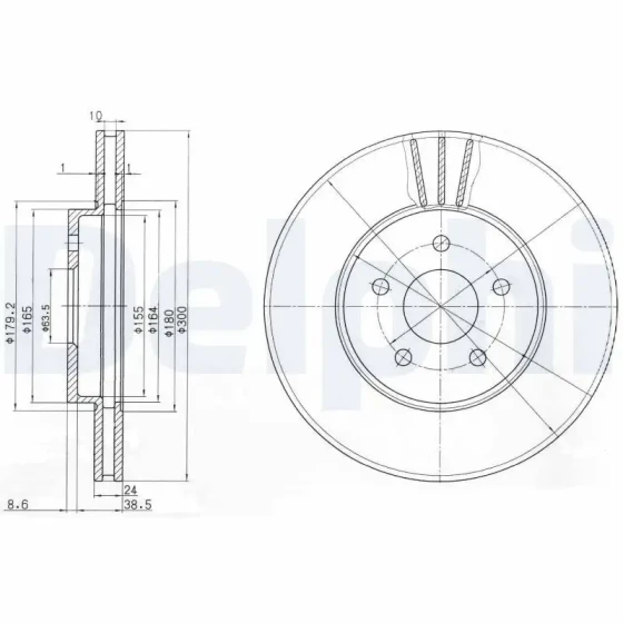 Delphi Ön Fren Diski – BG3537C ürün görseli