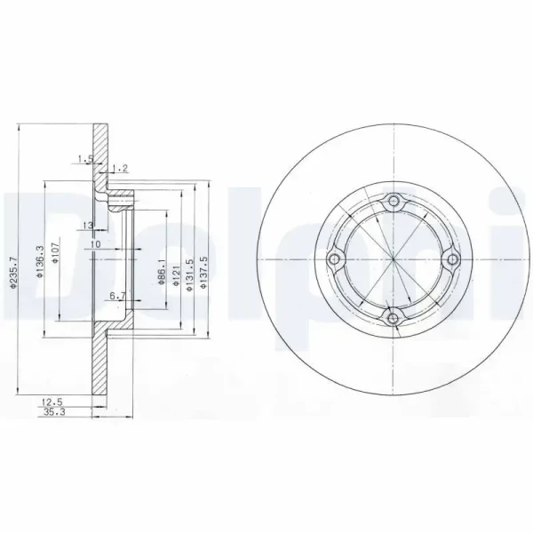 Delphi Ön Fren Diski – BG3551