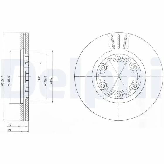 Delphi Ön Fren Diski – BG3559 ürün görseli
