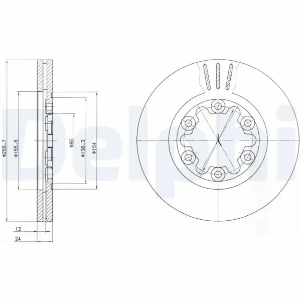 Delphi Ön Fren Diski – BG3559