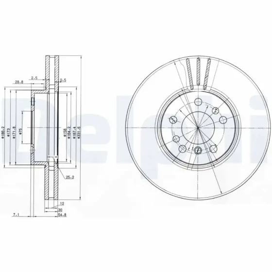 Delphi Ön Fren Diski – BG3628 ürün görseli