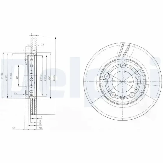 Delphi Ön Fren Diski – BG3695 ürün görseli