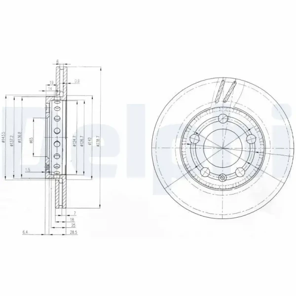 Delphi Ön Fren Diski – BG3695