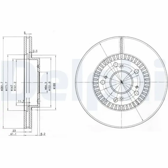 Delphi Ön Fren Diski – BG3720 ürün görseli