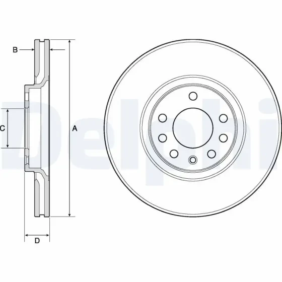 Delphi Ön Fren Diski – BG3770C ürün görseli