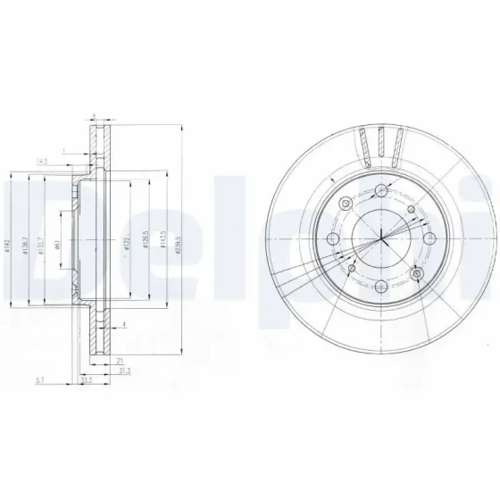 Delphi Ön Fren Diski – BG3794 ürün görseli