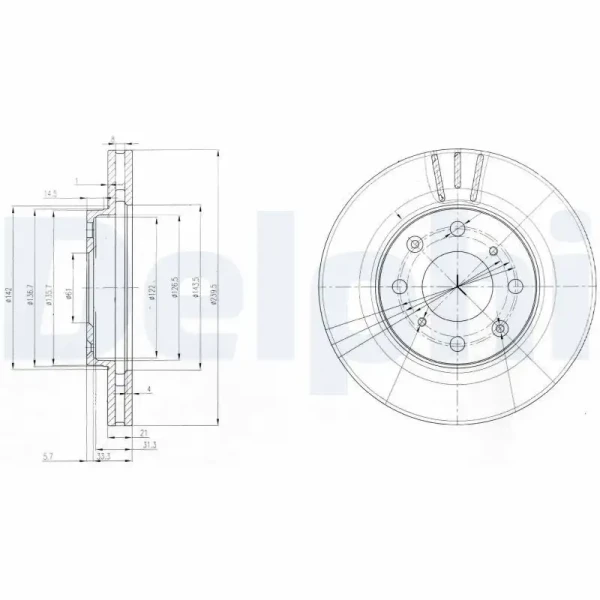 Delphi Ön Fren Diski – BG3794