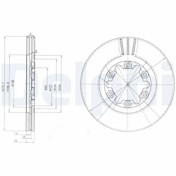Delphi Ön Fren Diski – BG3809 ürün görseli