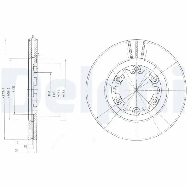 Delphi Ön Fren Diski – BG3809