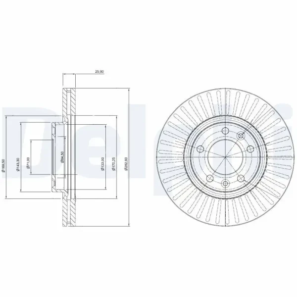 Delphi Ön Fren Diski – BG3835C / OEM 4246P7
