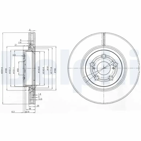 Delphi Ön Fren Diski – BG3914 ürün görseli