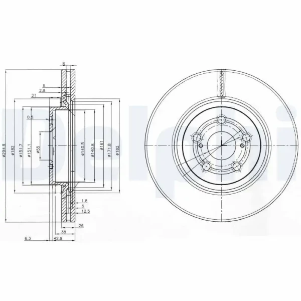 Delphi Ön Fren Diski – BG3914