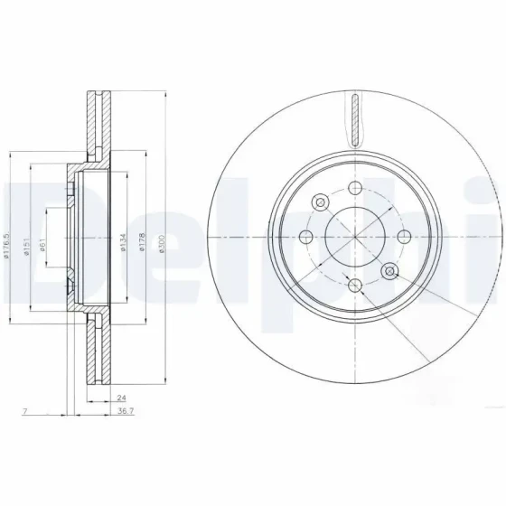 Delphi Ön Fren Diski – BG3929 ürün görseli