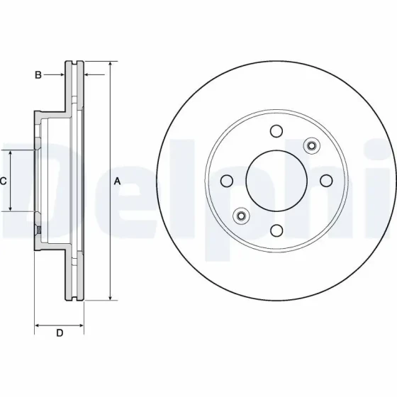 Delphi Ön Fren Diski – BG3935C ürün görseli