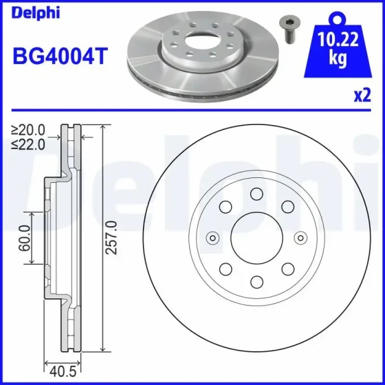 Delphi Ön Fren Diski – BG4004T ürün görseli
