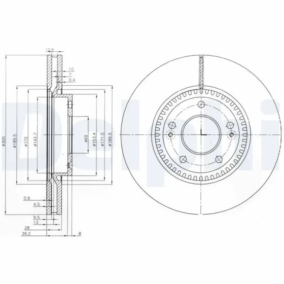 Delphi Ön Fren Diski – BG4011 ürün görseli