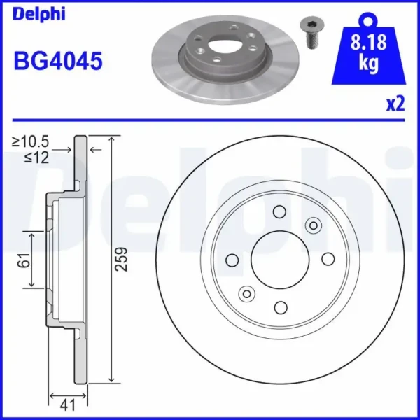 Delphi Ön Fren Diski – BG4045