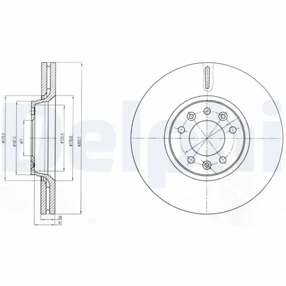 Delphi Ön Fren Diski – BG4083C ürün görseli