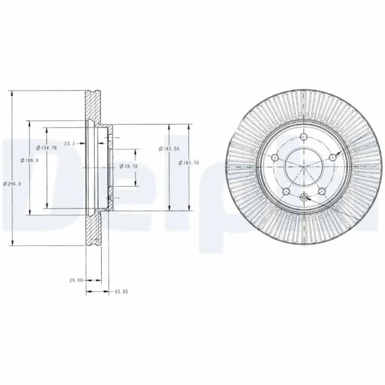 Delphi Ön Fren Diski – BG4092C ürün görseli