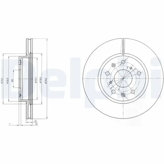 Delphi Ön Fren Diski – BG4093C ürün görseli