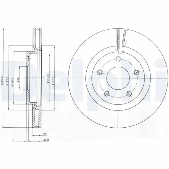 Delphi Ön Fren Diski – BG4109C ürün görseli