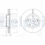 Delphi Ön Fren Diski – BG4113 / OEM 435120F010