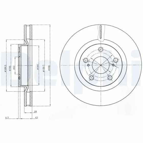 Delphi Ön Fren Diski – BG4114C ürün görseli