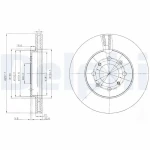 Delphi Ön Fren Diski – BG4148C / OEM 45251SAAG50