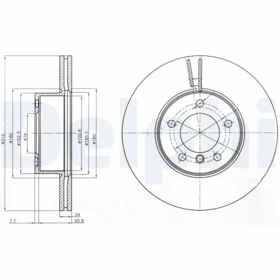 Delphi Ön Fren Diski – BG4172C ürün görseli