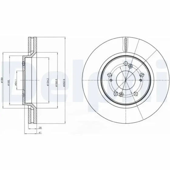 Delphi Ön Fren Diski – BG4250C ürün görseli