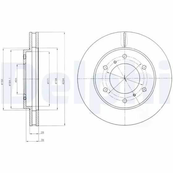 Delphi Ön Fren Diski – BG4257 ürün görseli