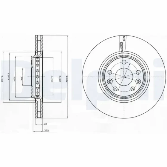 Delphi Ön Fren Diski – BG4266 ürün görseli