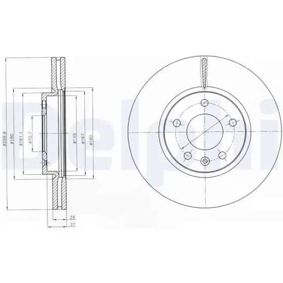 Delphi Ön Fren Diski – BG4278C ürün görseli